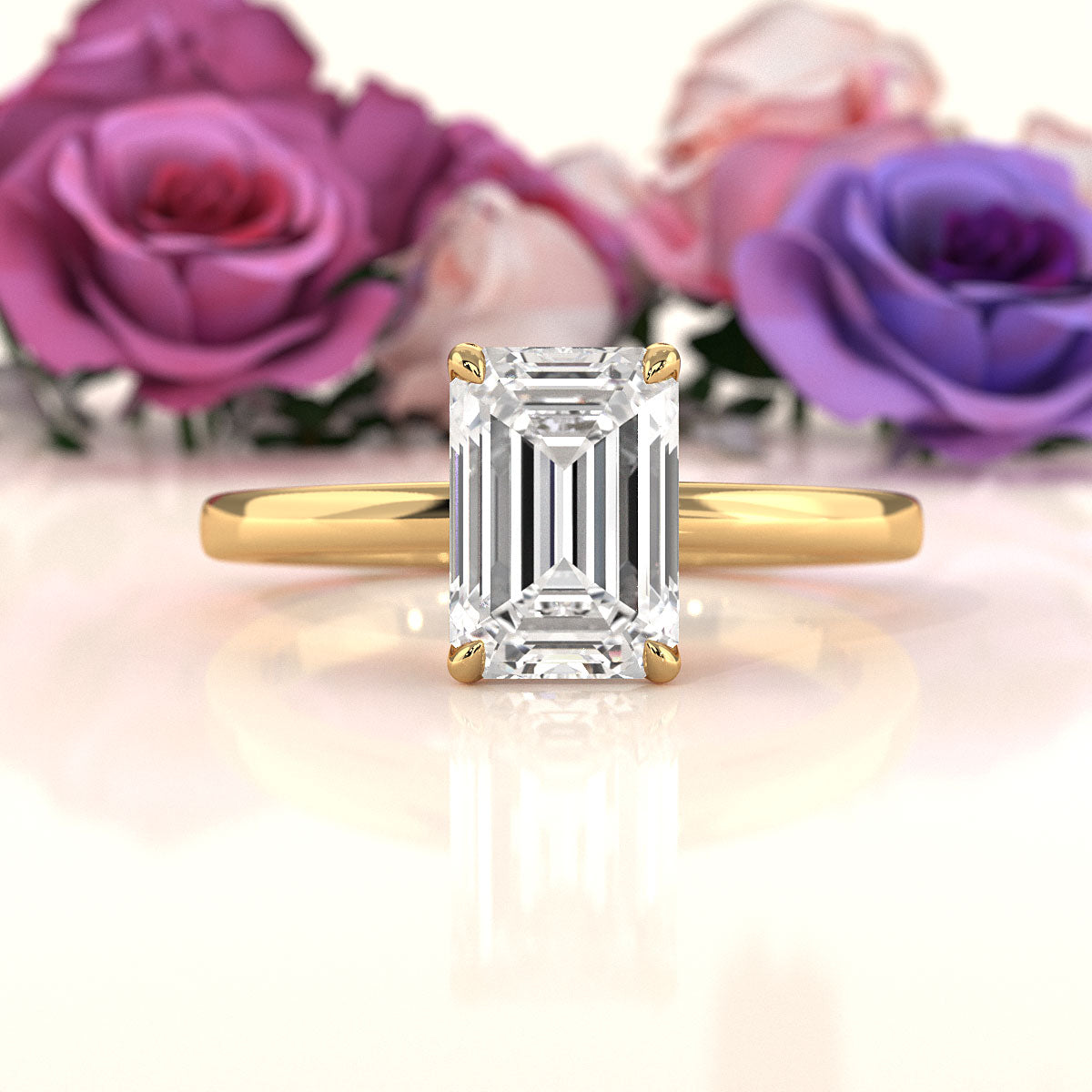 4.5g Lab Grown Diamond 6 Prong Solitaire Engagement Setting IGI Certified Ring 1.00 Ctw.